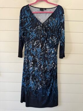 Tribals Size L Faux Wrap Jersey Dress